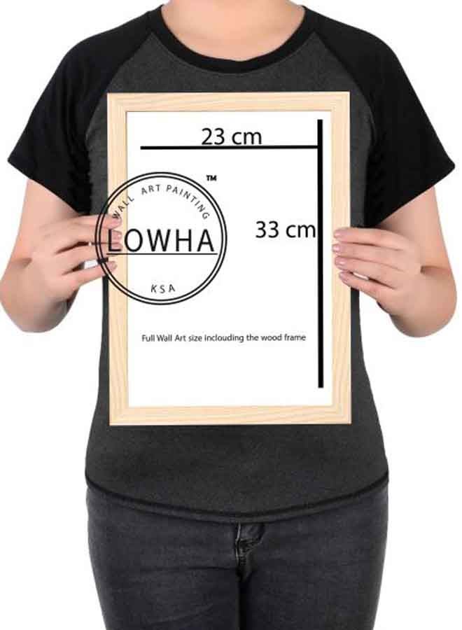 LOWHA Decorative Wall Painting With Frame Black 23x33x2cm - Image 2