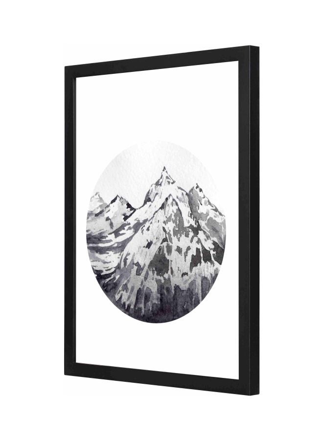 لوحة فنية لديكور الحائط بالإطار بنمط جبل أسود 33x43x2سم - Image 1