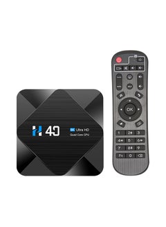 H40 Android 10.0 Smart TV Box Allwinner H616 Quad-core UHD 4K Media Player 6K HDR10 H.265 VP9 4GB / 64GB 2.4G & 5G WiFi BT4.1 100M LAN LCD Display Remote Control V8341EU-64G-V Black