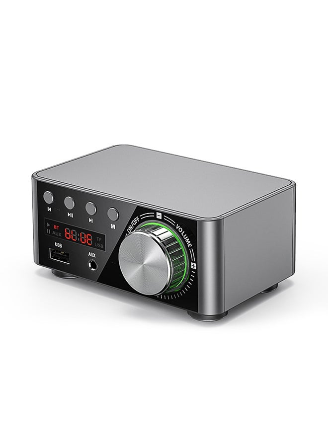 Generic Digital Bluetooth 5.0 HiFi Power Audio Amplifier USB TF Card MP3 Music Player XDY37884 Silver  - Image 1