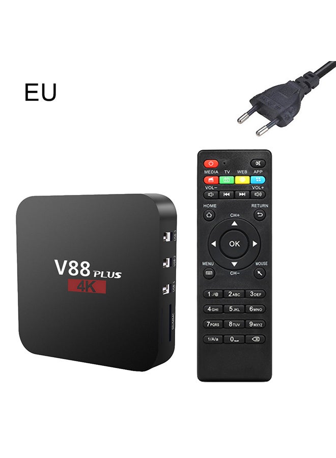 V88 Plus Smart TV Quad Core Set Top Box For Android 7.1 BLTV4878 Black
