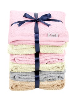 snooze Set of 6 Hand towels Snooze, high loop, blended cotton, Multicolor 50x100cmcm  - Image 1
