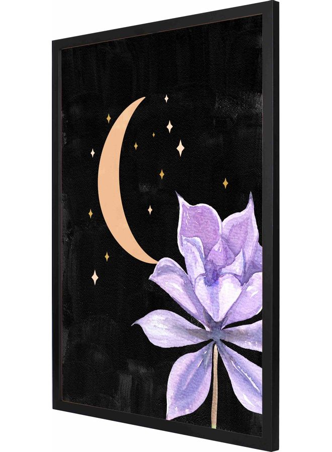 لوحة فنية جدارية 15 مزودة بإطار أسود 53x73x2سم - Image 1