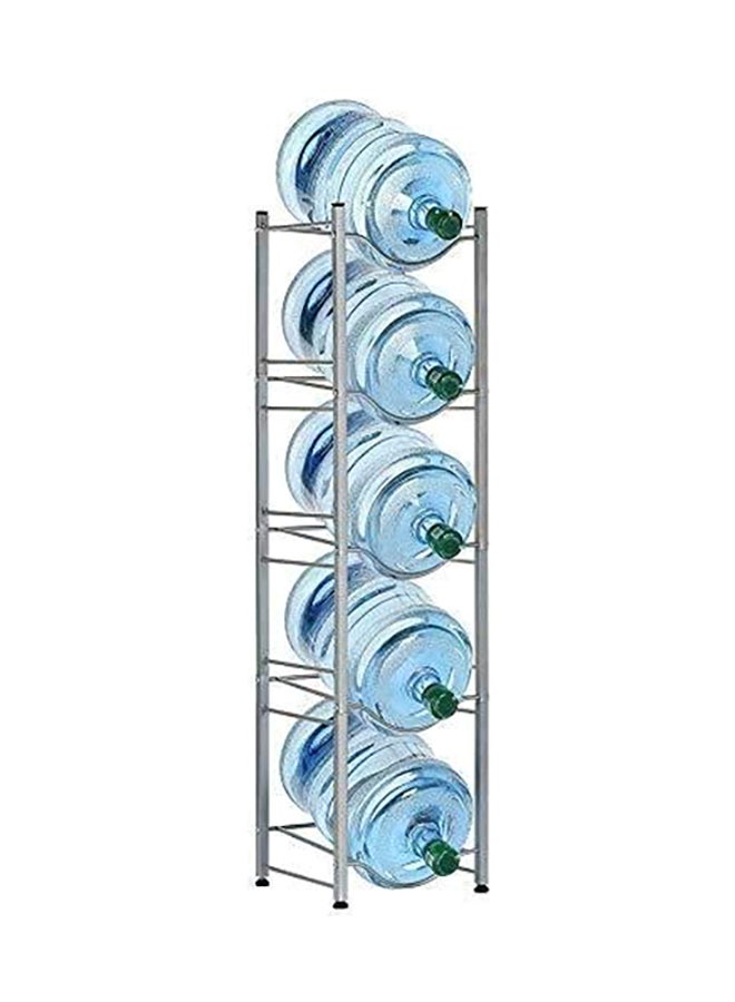 ZL 5-Tier Water Bottle Storage Rack Silver 135cm - Image 2
