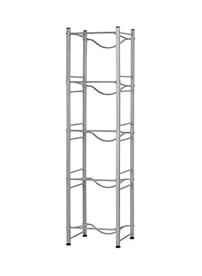 رف تخزين زجاجات المياه مكون من 5 طبقات فضي 135سم - v1604665485/N40192304A_1