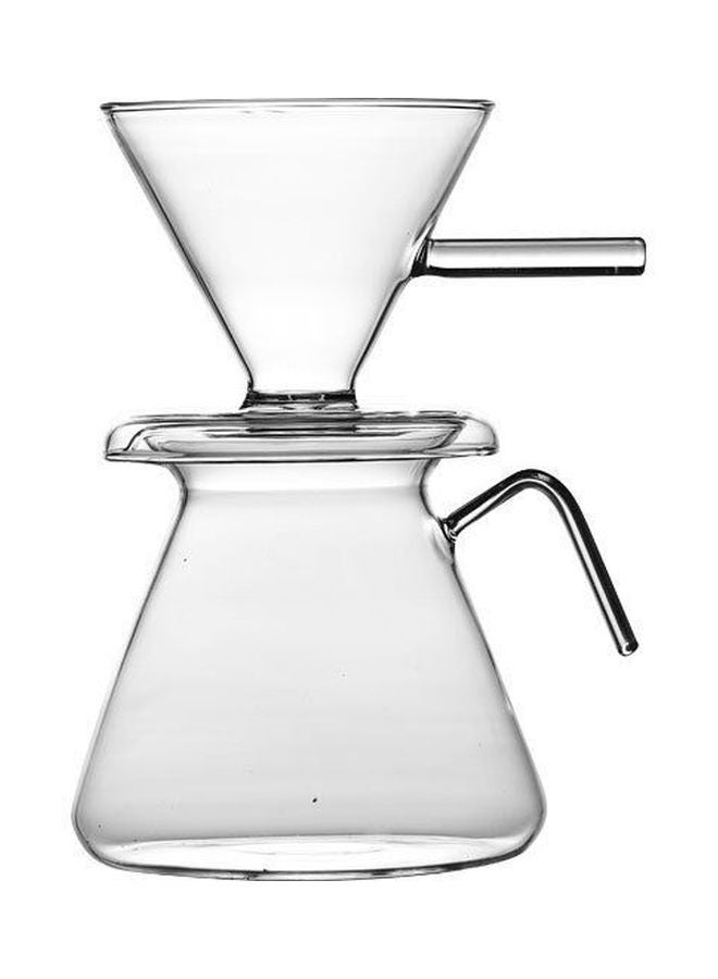 East Lady 2-Piece Manual Coffee Pot With Filter Clear