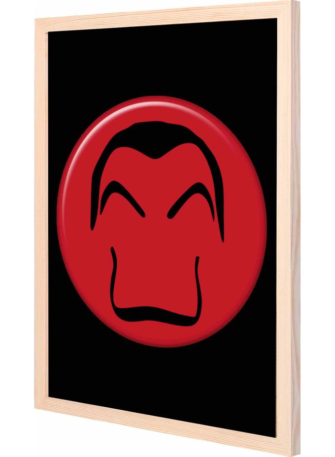 LOWHA Money Heist Mask Icon Themed Decorative Framed Wall Art Painting Wood 43x53x2cm - Image 1