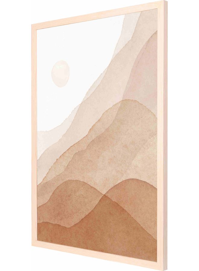 لوحة فنية جدارية بإطار تمثل منظراً طبيعياً خشبي 53x73x2سم - Image 1