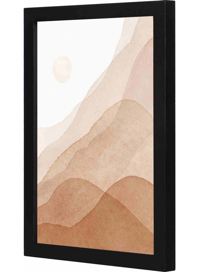 لوحة فنية جدارية بإطار تمثل منظراً طبيعياً أسود 23x33x2سم - Image 1