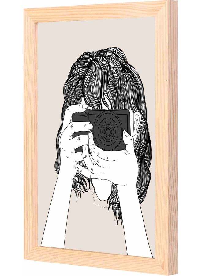 Taking Photo Painted Framed Wall Painting Wood 23x33x2cm