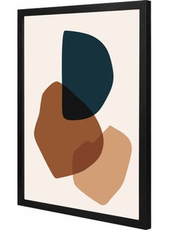 LOWHA Abstract Themed Wall Painting With Frame Black 43x53x2cm  - Image 1