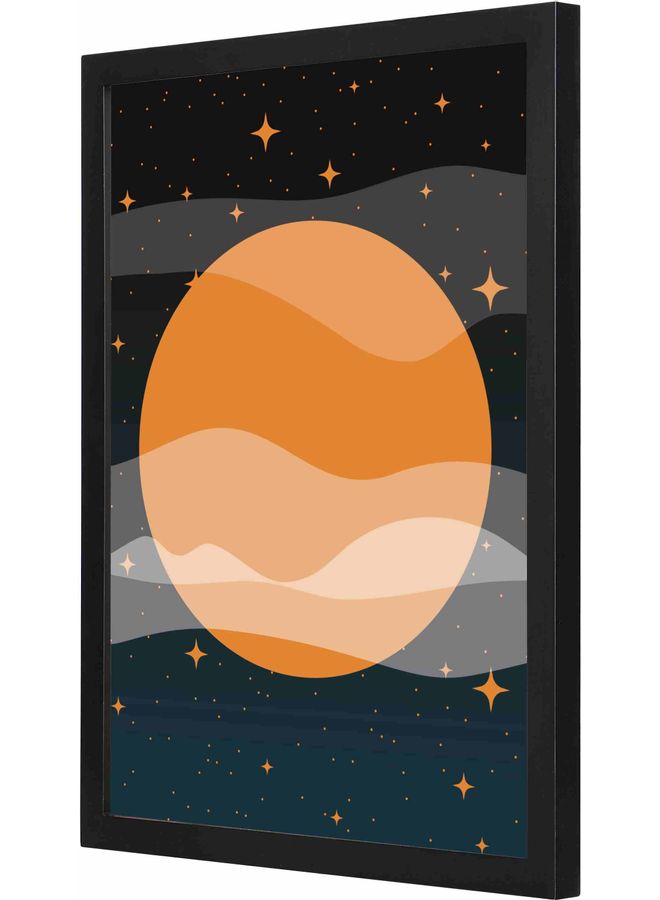 LOWHA Landscape Themed Framed Wall Art Painting Black 33x43x2cm - Image 1