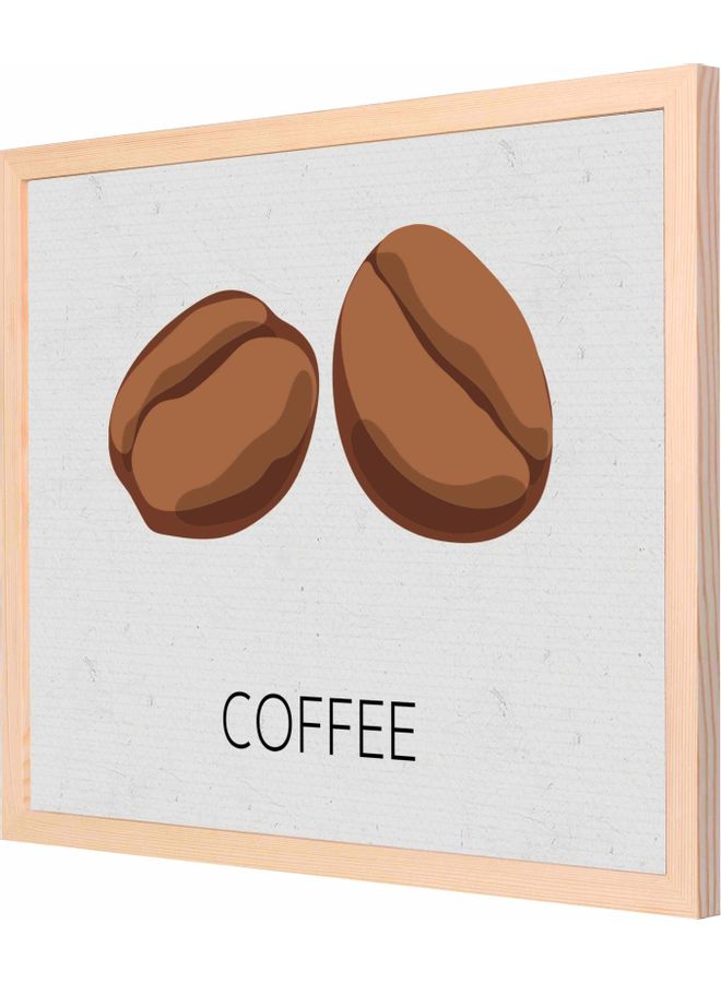 LOWHA Coffee Themed Wall Art Painting Wood 43x53x2cm