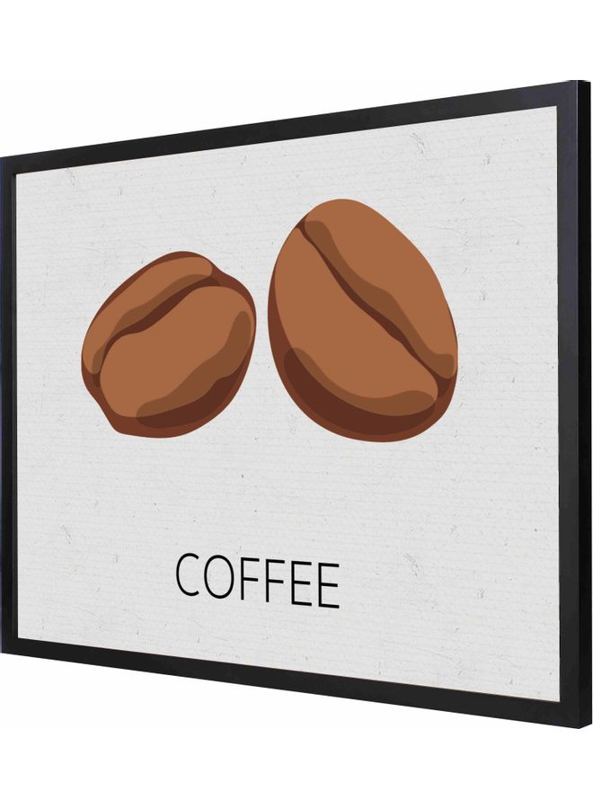 Coffee Themed Wall Art Painting Black 53x73x2cm