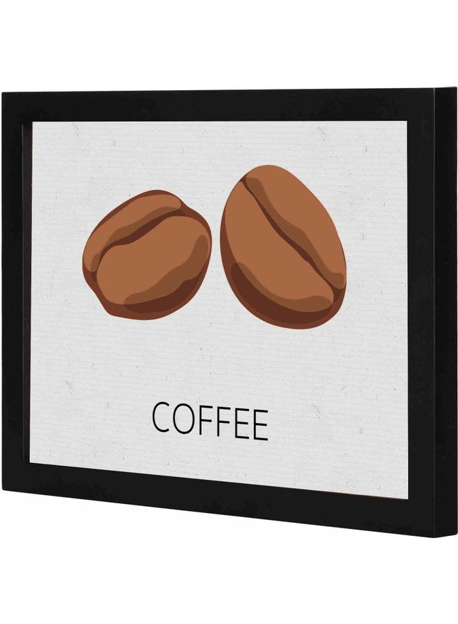 LOWHA Coffee Themed Wall Art Painting Black 23x33x2cm