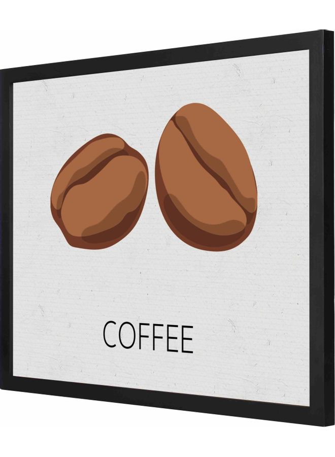 Coffee Themed Wall Art Painting Black 43x53x2cm