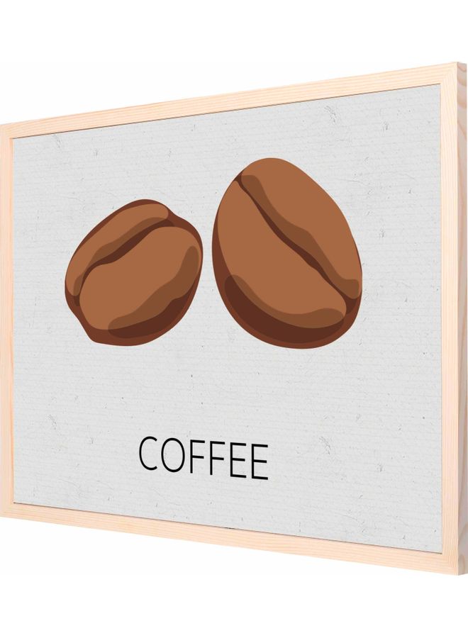 Coffee Themed Wall Art Painting Wood 53x73x2cm