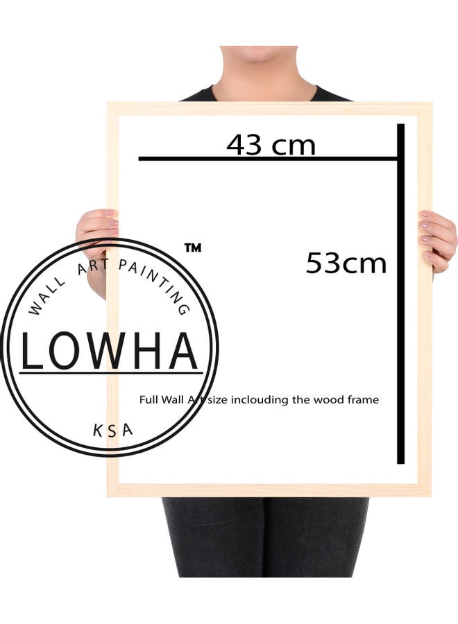 لوحة فنية جدارية بإطار مكتوب عليها عبارة "القهوة أولاً" خشبي 43x53x2سم - Image 2