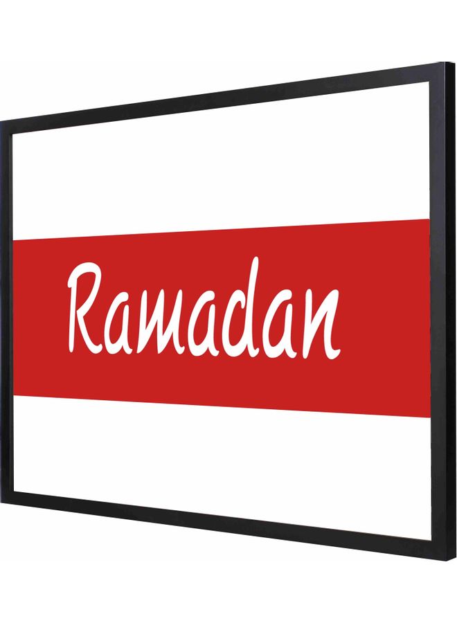 لوحة لوحة فنية للديكور بتصميم كلمة ‘Ramdan‘ أسود 53x73x2سم 