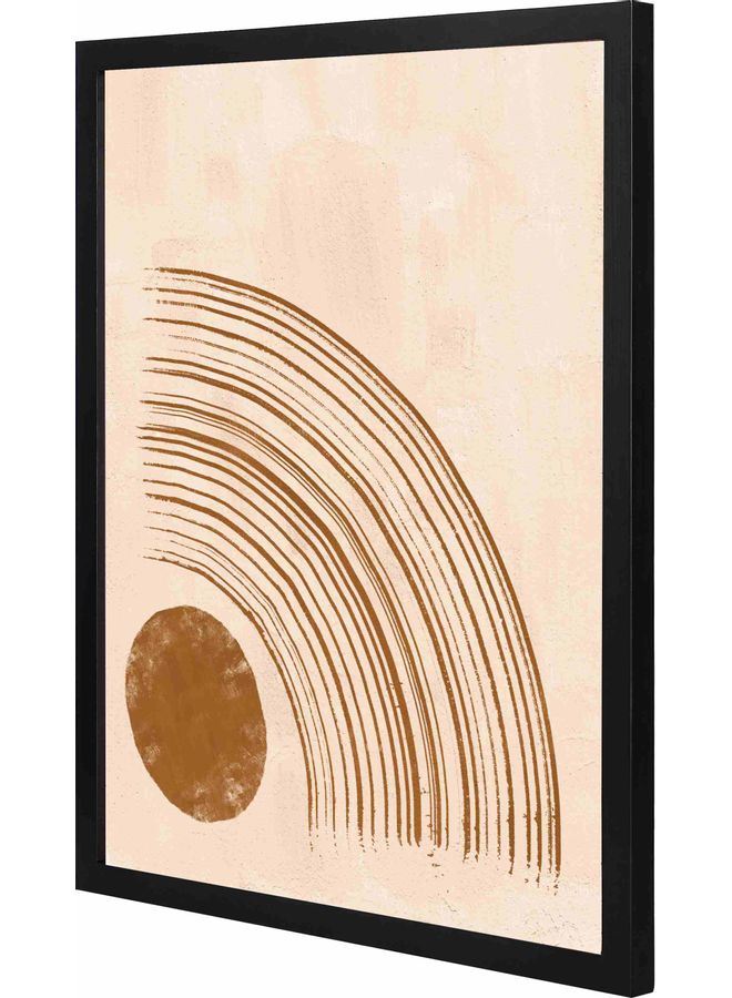 LOWHA Abstract Side Framed Wall Art Painting Black 43x53x2cm - Image 1