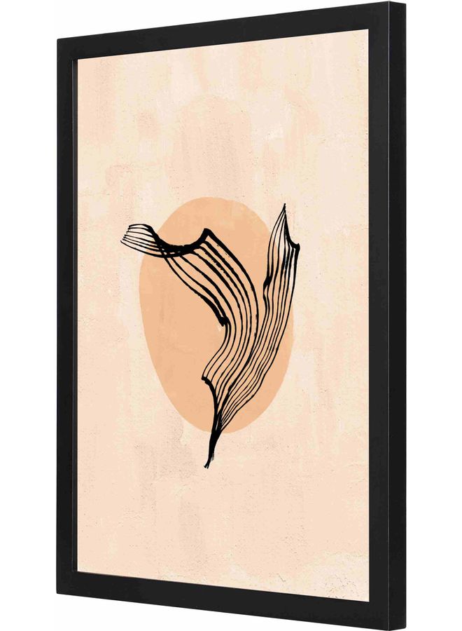 لوحة فنية جدارية بإطار 5 مطبوع عليها نبات أسود 33x43x2سم - Image 1