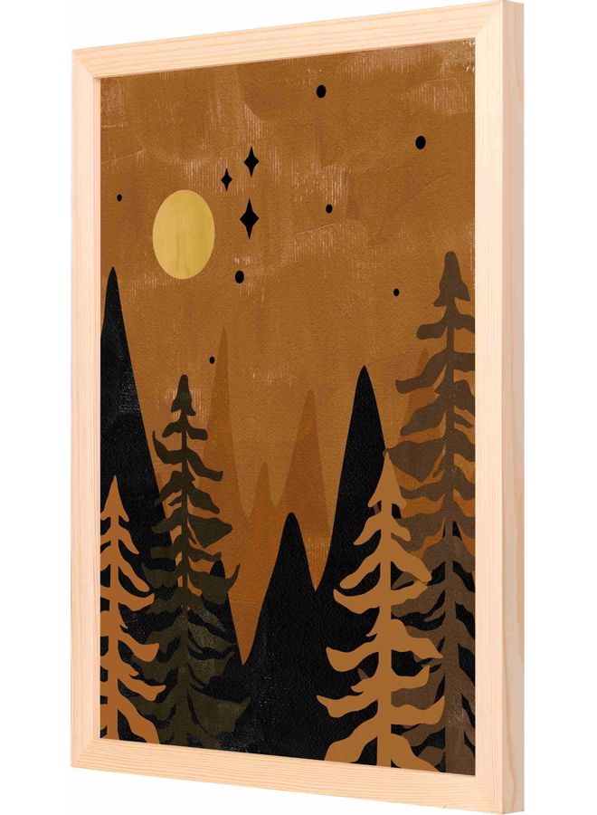 LOWHA Tree Themed Framed Wall Art Wood 33x43x2cm - Image 1