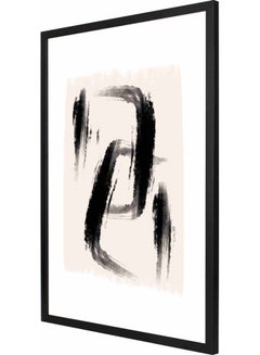 LOWHA Abstract Framed Wall Art Painting Black 53x73x2cm  - Image 1