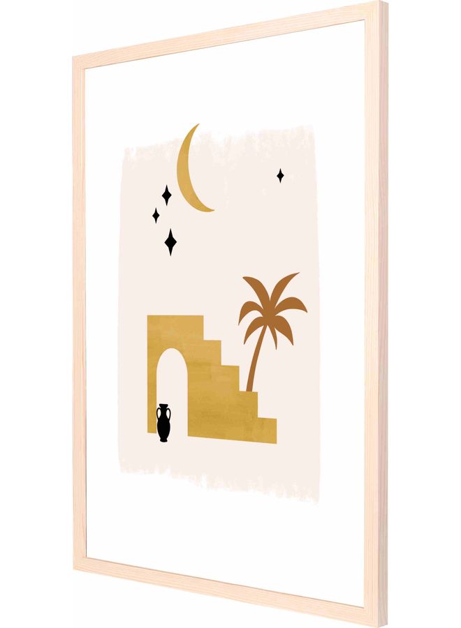 LOWHA Decorative Framed Wall Art Wood 53x73x2cm - Image 1