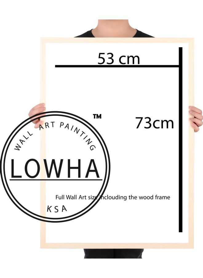 LOWHA Decorative Framed Wall Art Wood 53x73x2cm - Image 2