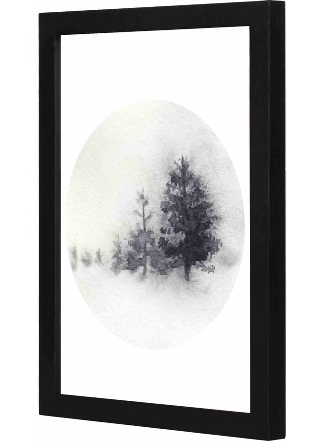 LOWHA Forest Painted Framed Wall Painting Black 23x33x2cm