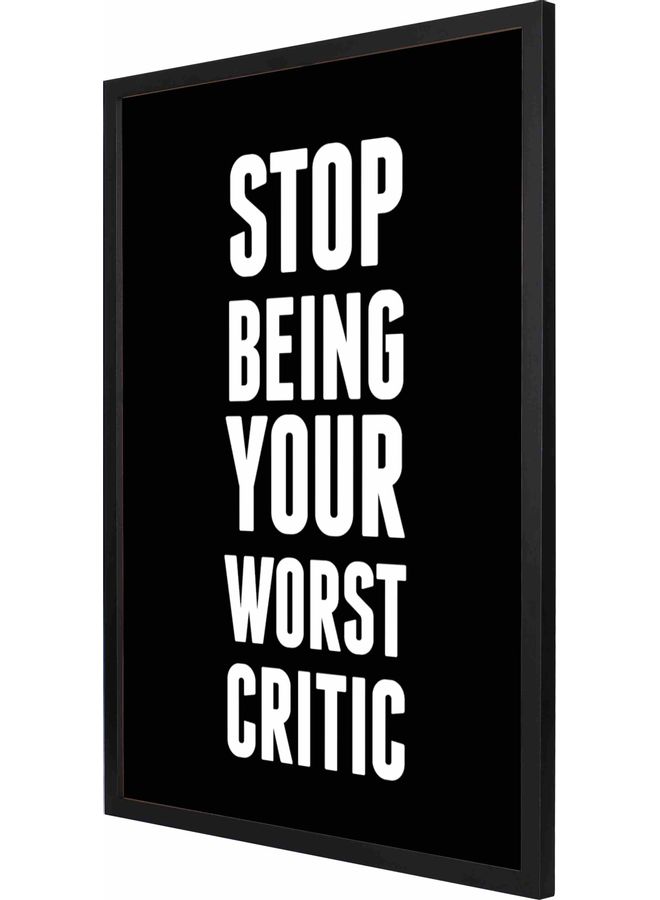 Quotes Painted Framed Wall Painting Black 53x73x2cm