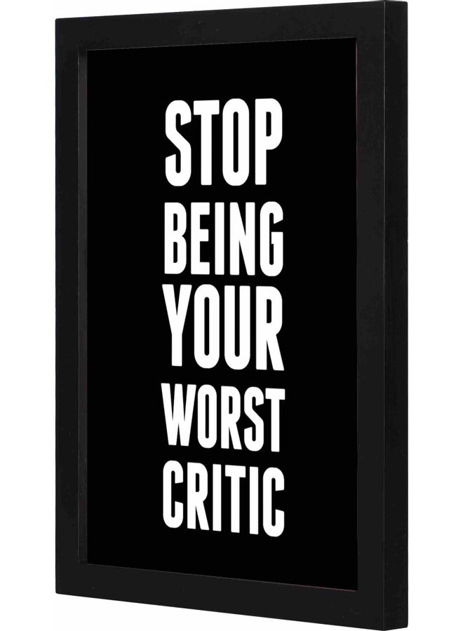 LOWHA Quotes Painted Framed Wall Painting Black 23x33x2cm 