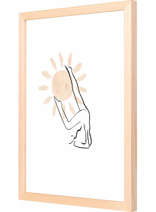 لوحة فنية جدارية بإطار  4 خشبي 33x43x2سم - Image 1