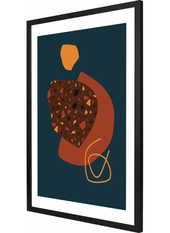 لوحة فنية لديكور الحائط بإطار أسود 53x73x2سم - Image 1