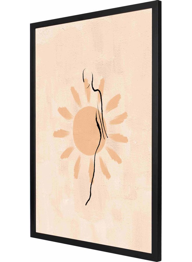 LOWHA 13 Framed Wall Art Painting Black 53x73x2cm - Image 1