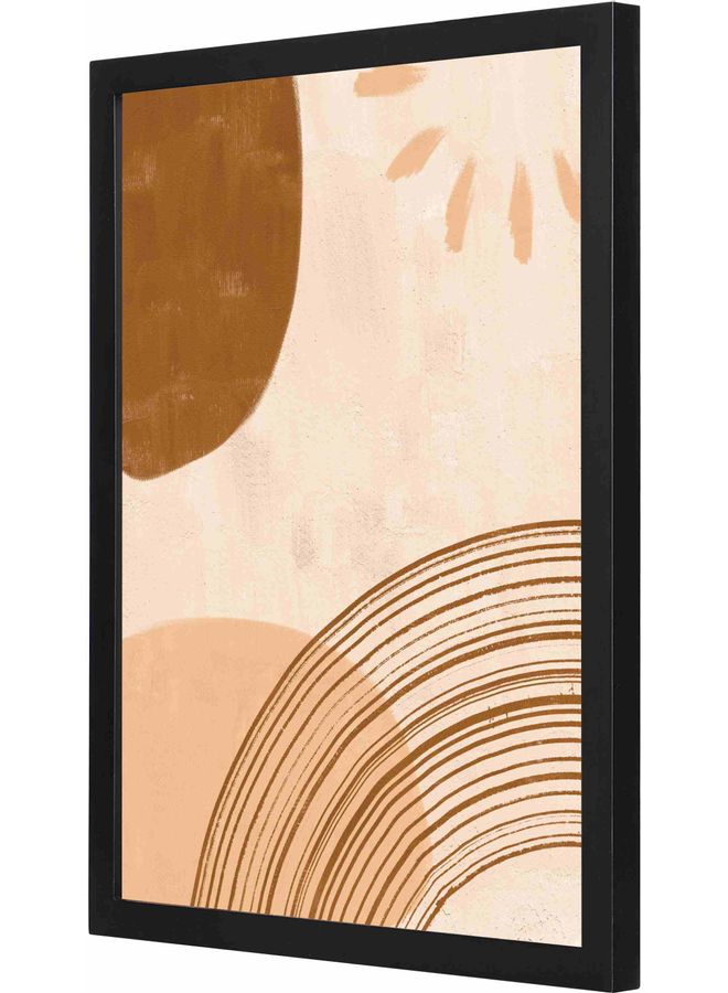 LOWHA Abstract Lines Framed Wall Art Painting Black 33x43x2cm - Image 1