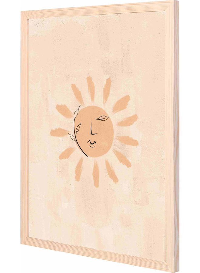 لوحة فنية لديكور الحائط بإطار بعنوان "18" خشبي 43x53x2سم - Image 1