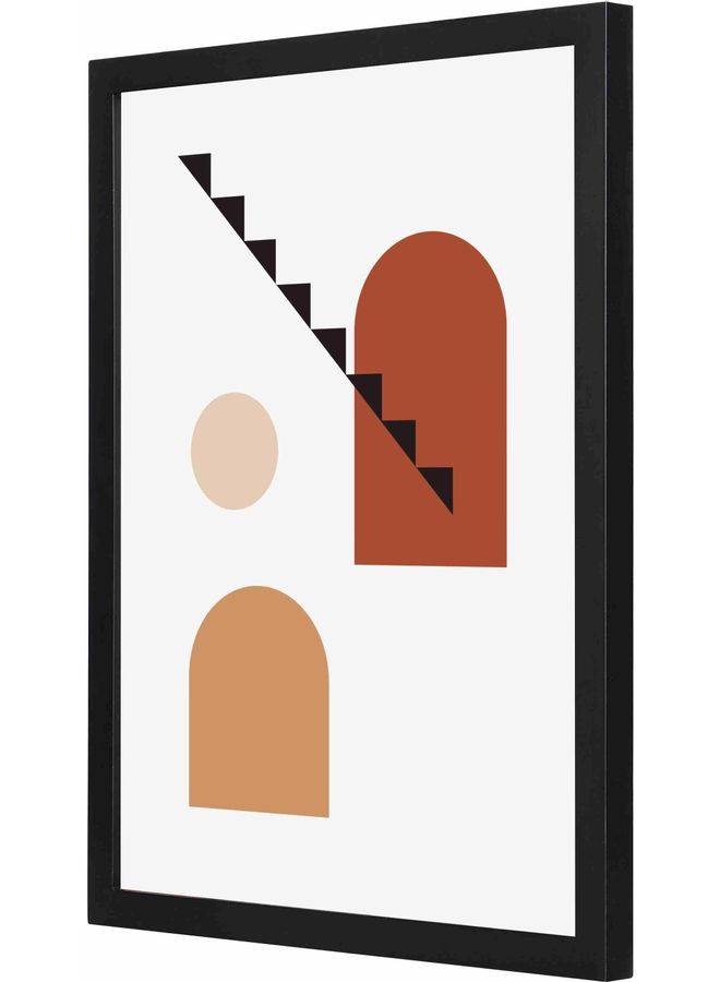 لوحة فنية لديكور الحائط بإطار تعبر عن الارتفاع أسود 33x43x2سم - Image 1