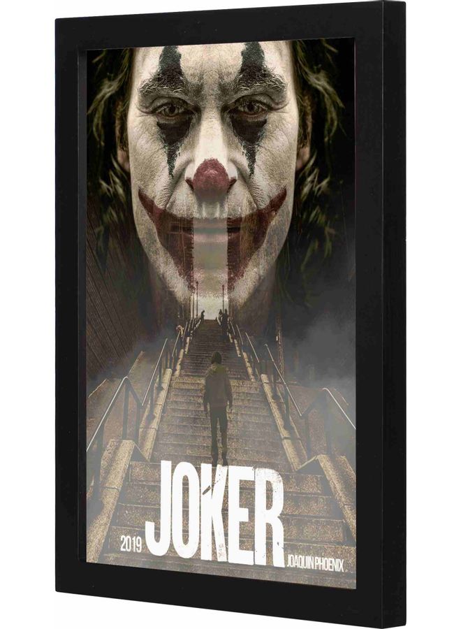 LOWHA 2019 Joker Framed Decorative Wall Art Painting Black 23x33x2cm  - Image 1
