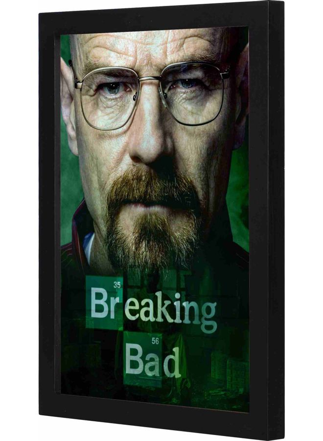 لوحة لوحة فنية بإطار لديكور الحائط بنمط يمثل الموسم الثالث من مسلسل "Breaking Bad" أسود 23x33x2سم  - Image 1