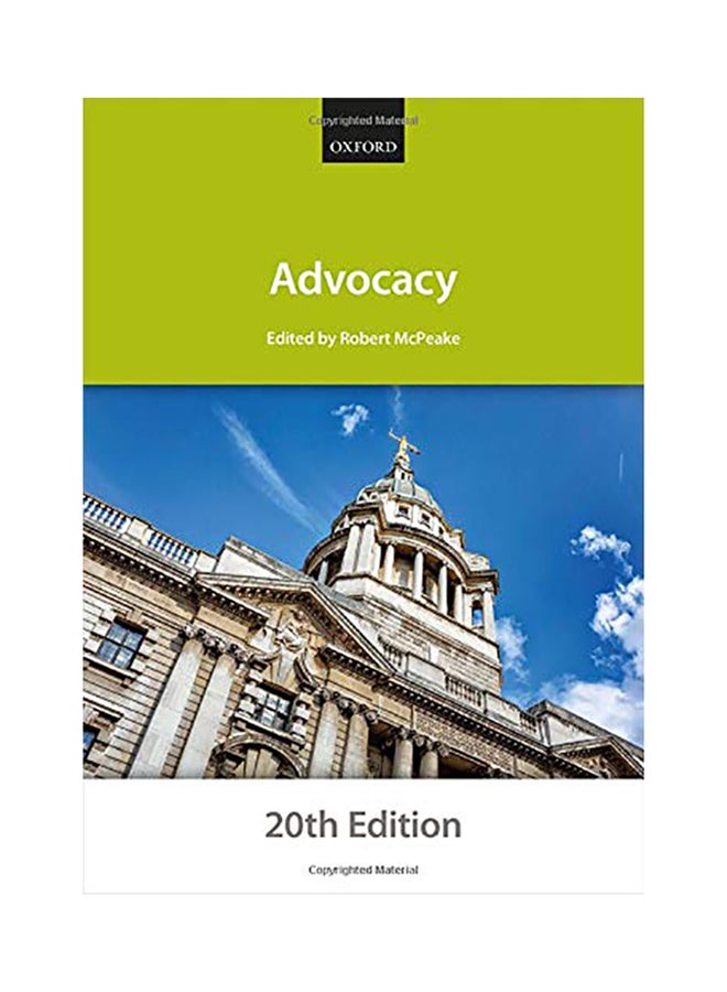 Advocacy Paperback English by The City Law School - 2020 