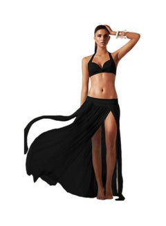 High Split Maxi Skirt Black