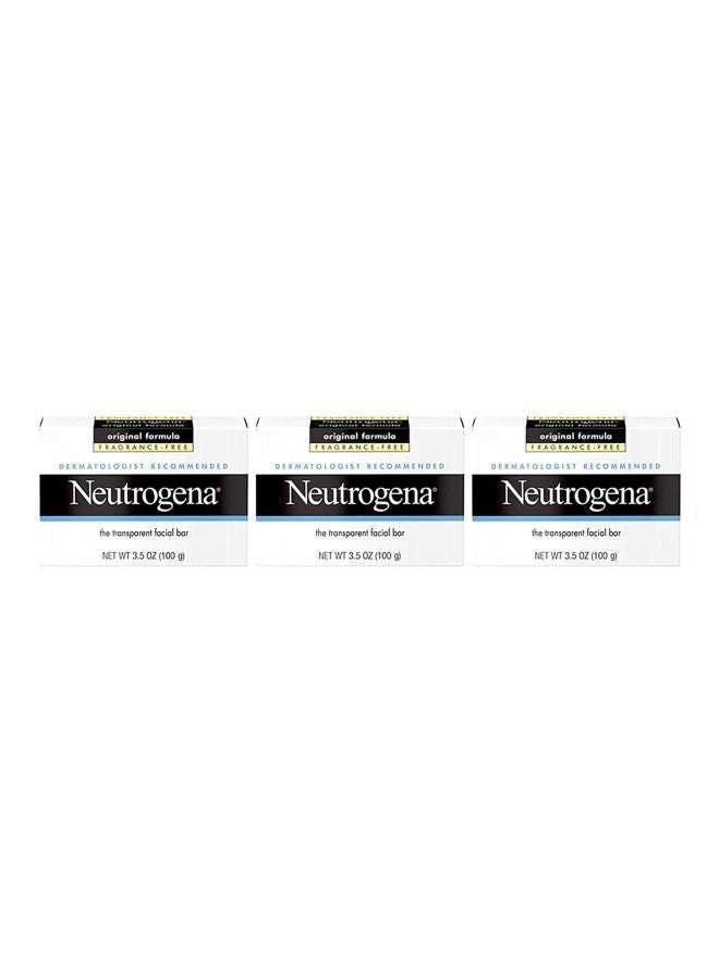 Neutrogena Pack Of 3 Original Formula Face Cleansing Bar Orange 300grams  - Image 1