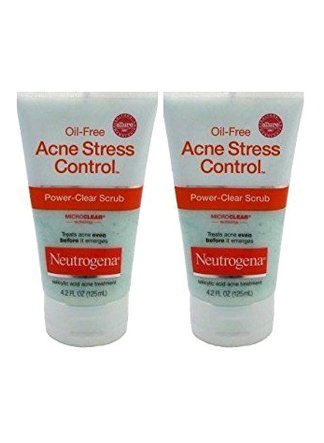 Neutrogena Pack Of 2 Oil-Free Acne Stress Control Power-Clear Scrub 2x125ml  - Image 1