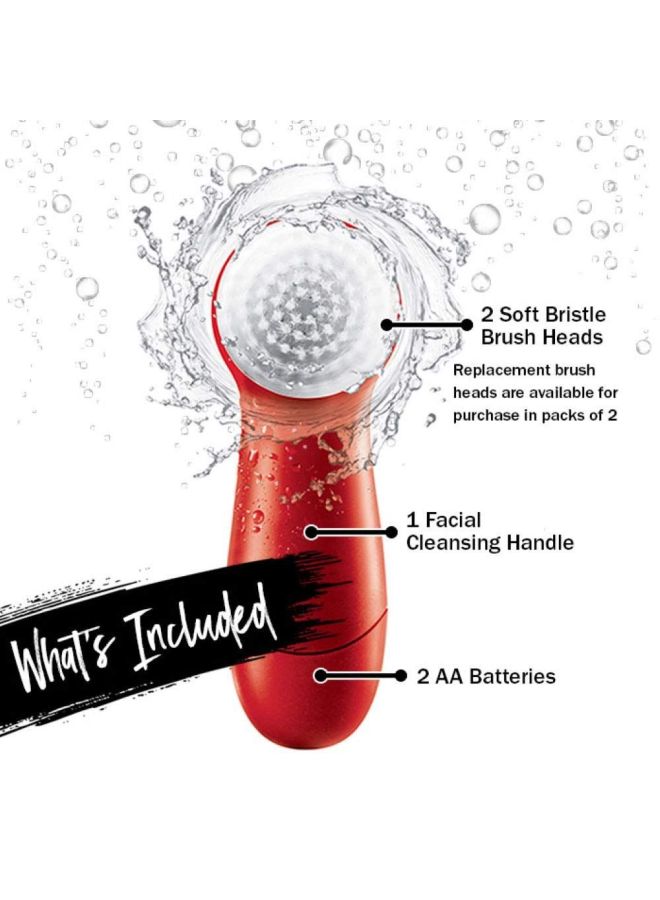 Olay Regenerist Advanced Facial Cleansing Brush With Heads Red/Beige/White - Image 4