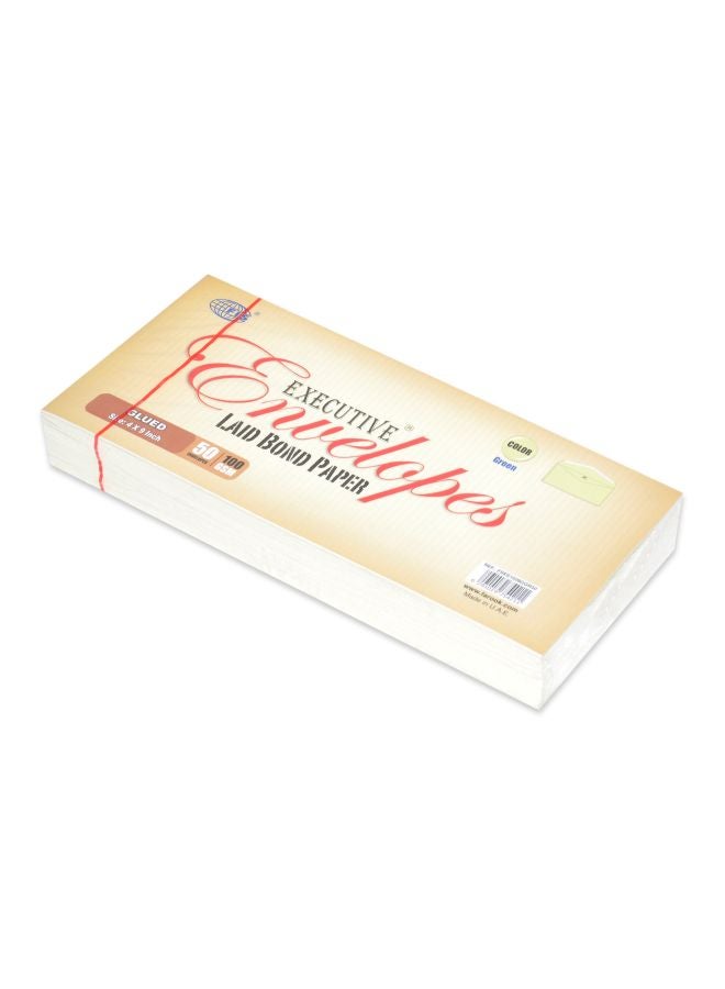 إف اي أس  مجموعة ظروف إكسيكيتف من 50 قطعة اخضر فاتح - Image 1