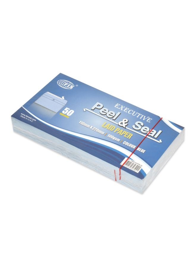 إف اي أس  مجموعة مغلفات من الورق المضلّع من 50 قطعة أزرق - Image 1