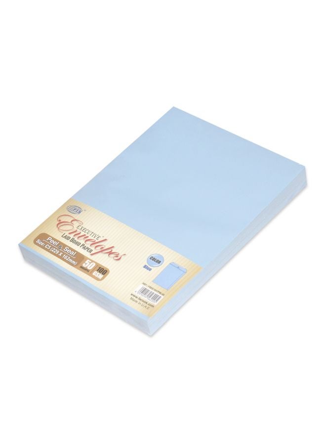 إف اي أس  مجموعة مغلفات من الورق المضلّع من 50 قطعة أزرق - Image 1