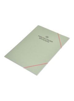 40-Piece Four-Fold Folder With Elastic Bands Green/Black