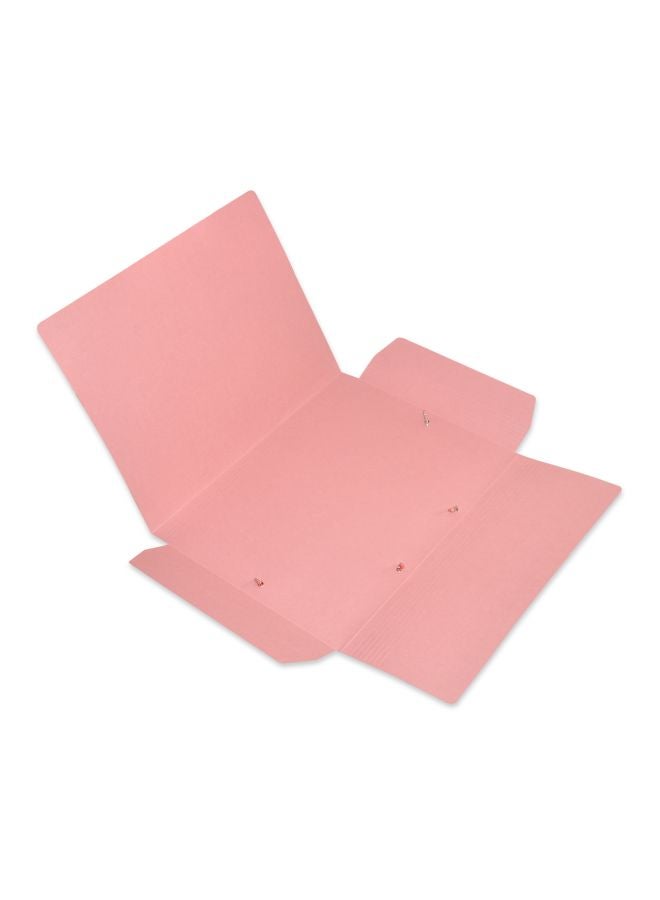 إف اي أس  مجلد بأربع طيات مع أشرطة مطاطية، من 40 قطعة وردي/أسود - Image 2